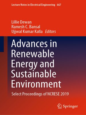 cover image of Advances in Renewable Energy and Sustainable Environment